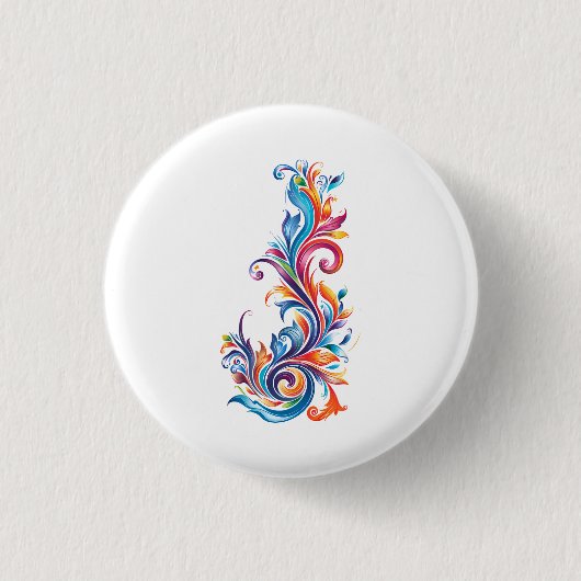 Badge Rond 2,50 Cm conception de couleurs abstraites "Vortex chromati (Devant)