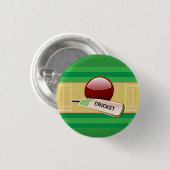 Badge Rond 2,50 Cm Conception de cricket (Devant & derrière)
