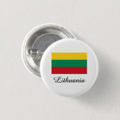 Badge Rond 2,50 Cm Conception de drapeau de la Lithuanie (Devant & derrière)