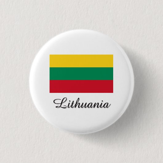 Badge Rond 2,50 Cm Conception de drapeau de la Lithuanie (Devant)