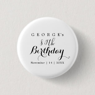 Badge Rond 2,50 Cm Conception de fête d'anniversaire en typographie m