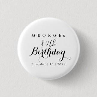 Badge Rond 2,50 Cm Conception de fête d'anniversaire en typographie m