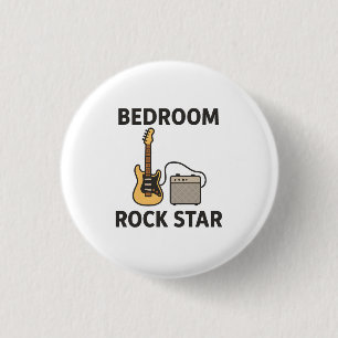 Badge Rond 2,50 Cm Conception de guitare et d'ampli de Rock Star de c