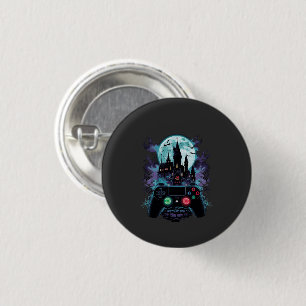 Badge Rond 2,50 Cm Conception de joueur d'horreur de château hanté
