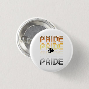 Badge Rond 2,50 Cm Conception de lettres de motif rétro de patte de f