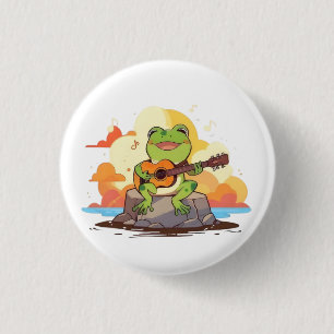 Badge Rond 2,50 Cm Conception de musique Kawaii coucher de soleil gre