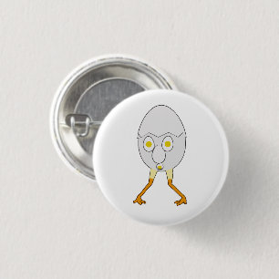 Badge Rond 2,50 Cm Conception de personnage d'œuf fantaisiste RG & RA