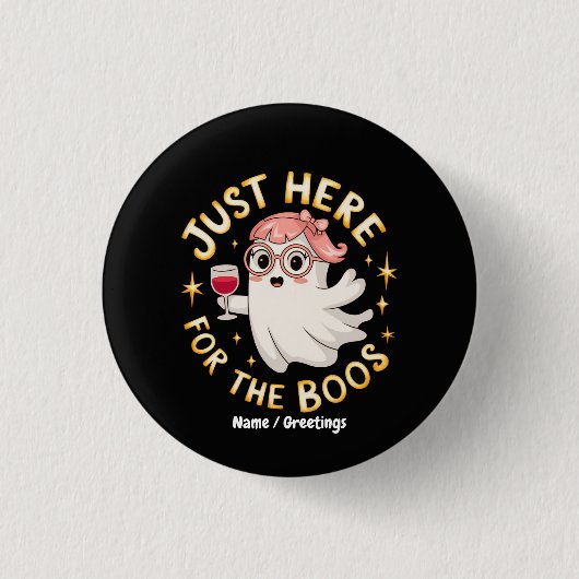 Badge Rond 2,50 Cm Conception de pun de boisson d'Halloween fantôme n (Devant)