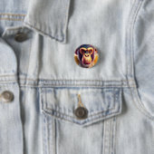 Badge Rond 2,50 Cm Conception de singe (En situation)
