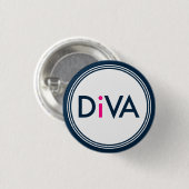 Badge Rond 2,50 Cm Conception de texte dias bleu marine et rose (Devant & derrière)