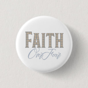 Badge Rond 2,50 Cm Conception de typographie chrétienne : La Foi au-d