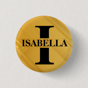 Badge Rond 2,50 Cm Conception de typographie de nom de lettre initial