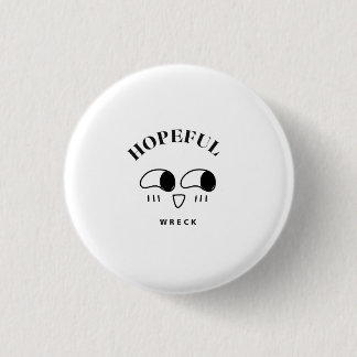 Badge Rond 2,50 Cm Conception de typographie minimaliste épave pleine