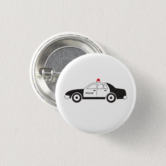 Badge Rond 2,50 Cm Conception de voiture de la police de jouets (Devant & derrière)