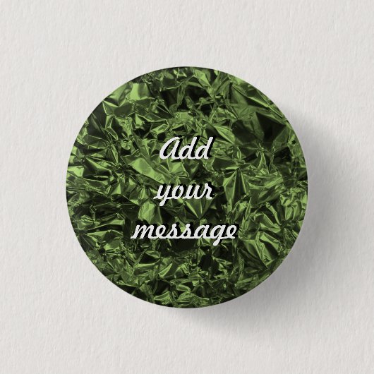 Badge Rond 2,50 Cm Conception d'huile d'aluminium en vert mousse (Devant)
