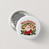 Badge Rond 2,50 Cm Conception Joyeux Noël (Devant & derrière)