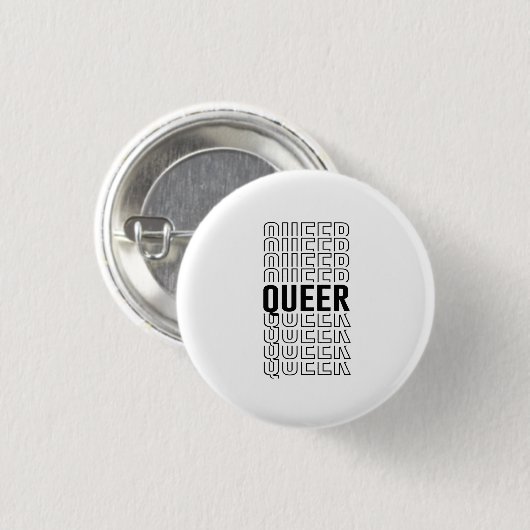 Badge Rond 2,50 Cm Conception Queer Rétro (Devant & derrière)