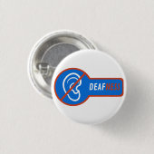 Badge Rond 2,50 Cm conception unique de la surdité (Devant & derrière)