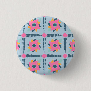 Badge Rond 2,50 Cm Conception vibrante de carrelage géométrique