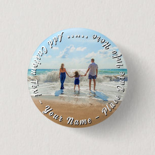 Badge Rond 2,50 Cm Concevez votre bouton photo cadeau texte personnal