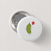Badge Rond 2,50 Cm Concombre vert coupé (Devant & derrière)