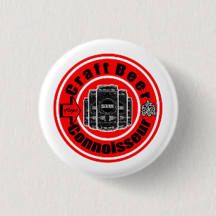 Badge Rond 2,50 Cm Connaisseur de la bière artisanale