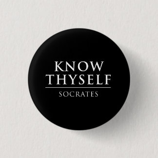 Badge Rond 2,50 Cm Connaissez Thyself - Socrates