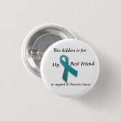 Badge Rond 2,50 Cm Conscience de Cancer ovarien - bouton (Devant & derrière)