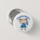 Badge Rond 2,50 Cm Conscience de histiocytose (Devant & derrière)