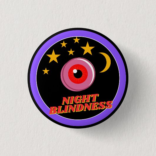 Badge Rond 2,50 Cm conscience de la cécité nocturne - noir (Devant)