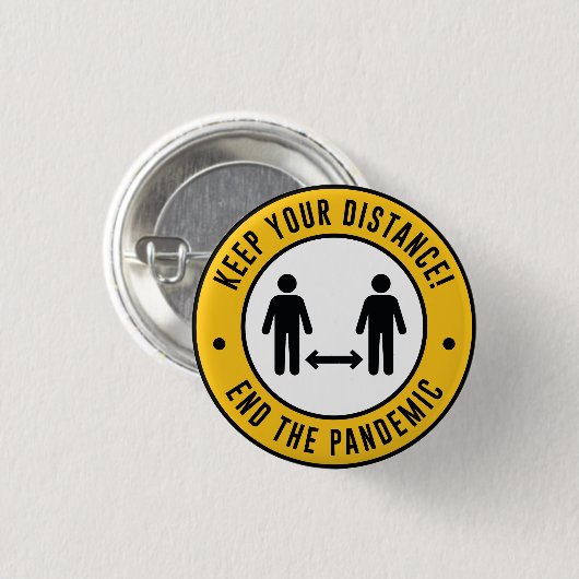Badge Rond 2,50 Cm Conserver votre distance (Devant & derrière)