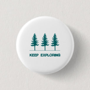 Badge Rond 2,50 Cm Continuez à l'explorer - bleu