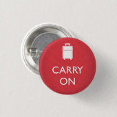 Badge Rond 2,50 Cm CONTINUEZ - Bagages - Rouge Drôle (Devant & derrière)