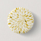 Badge Rond 2,50 Cm Contours de brosse jaune aquarelle (Devant)