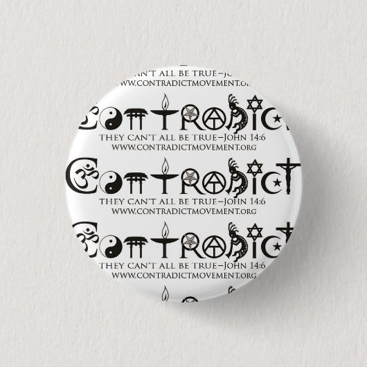 Badge Rond 2,50 Cm Contradict Buttons (Devant)