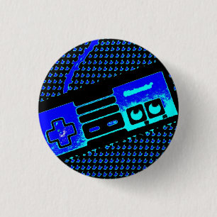 Badge Rond 2,50 Cm contrôleur de jeu de vieille école