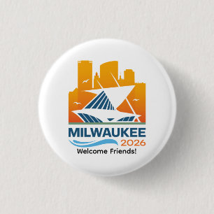 Badge Rond 2,50 Cm Convention internationale de Milwaukee Wisconsin 2