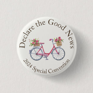 Badge Rond 2,50 Cm Convention JW 2024 Déclarer les bonnes nouvelles