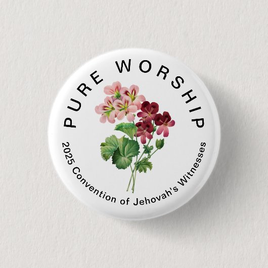 Badge Rond 2,50 Cm Convention Pure Worship 2025 | JW (Devant)