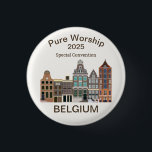 Badge Rond 2,50 Cm Convention spéciale JW 2025 Gand Belgique<br><div class="desc">2025 Jehovahs WItness Convention spéciale à Gand Belgique thème "Pure Culte" dans le design urbain vintage.</div>
