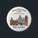 Badge Rond 2,50 Cm Convention spéciale JW 2025 Gand Belgique<br><div class="desc">2025 Jehovahs WItness Convention spéciale à Gand Belgique thème "Pure Culte" dans le design urbain vintage.</div>