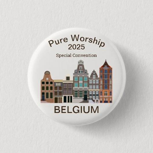 Badge Rond 2,50 Cm Convention spéciale JW 2025 Gand Belgique (Devant)