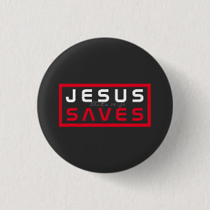 Badge Rond 2,50 Cm Cool Jésus Sauve