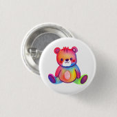 Badge Rond 2,50 Cm Cool Ours mou Teddy positif (Devant & derrière)