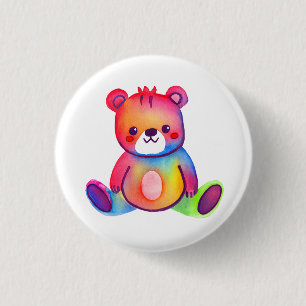 Badge Rond 2,50 Cm Cool Ours mou Teddy positif