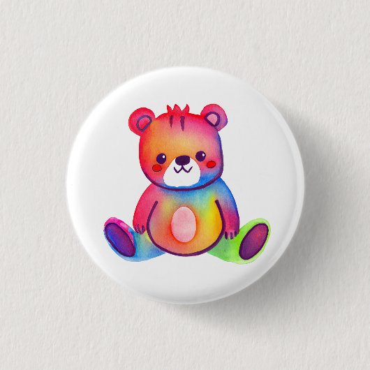 Badge Rond 2,50 Cm Cool Ours mou Teddy positif (Devant)