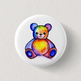 Badge Rond 2,50 Cm Cool Ours mou Teddy positif