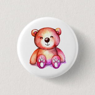 Badge Rond 2,50 Cm Cool Ours mou Teddy positif