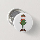 Badge Rond 2,50 Cm Cool Snowman (Devant & derrière)