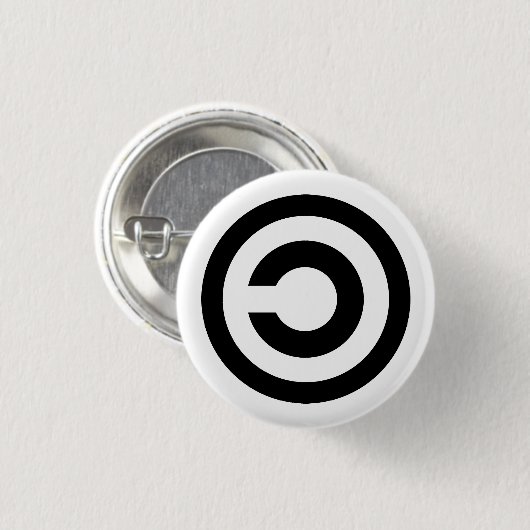 Badge Rond 2,50 Cm Copyleft (Devant & derrière)